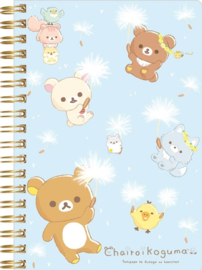 Rilakkuma Chairoikoguma Spiraal Notebook blauw