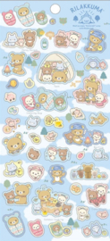 Rilakkuma stickervel kamperen blauw