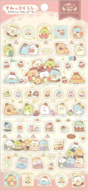 Sumikkogurashi stickervel hotel reizen rood