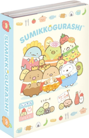Sumikkogurashi uitklapbaar memoblok Welcome to the Food Kingdom! blauw