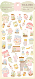 Stickervel Kawaii tuinieren