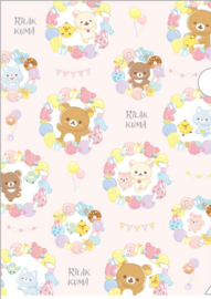 Rilakkuma NikoNiko Happy for you Insteekmap A4 roze