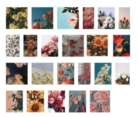 Bloemen foto's stickerdoosje