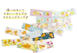 Rilakkuma washi tape stickerstrookjes blauw