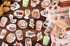 Koffie en café stickerdoosje