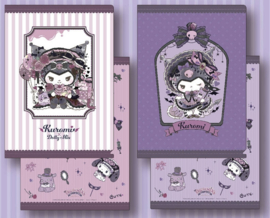 Kuromi purple stripes insteekmap A4