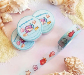 Washi tape zeemeerminnen en zee