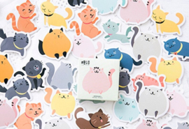 Cartoon katten stickerdoosje