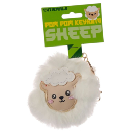 Pom Pom Schaap Sleutelhanger