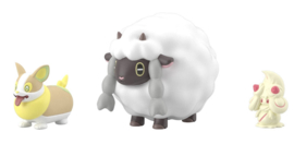 Pokémon Scale World Bandai Wooloo & Yamper en Alcremie