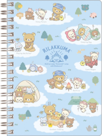 Rilakkuma ingband schrift Kamperen blauw