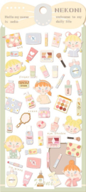 Stickervel kawaii make-up