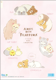 Rilakkuma Your Little Family A4 insteekmap - 5 vakken