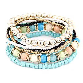 Bohemian bracelet blauw