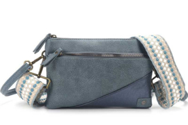 Blauw schoudertasje crossbody Napoli new