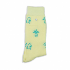 Alfredo Gonzales | Pinapple Logo Sock Yellow/Green Socks S 38-41