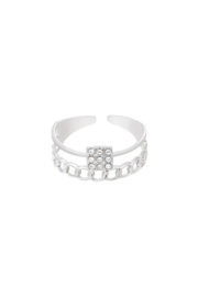 Verstelbare ring met strass