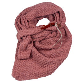 LOT83 | Gebreide Knitten Royale omslagdoek | wintersjaal Lot, Oud roze