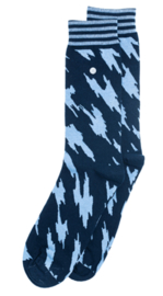 Alfredo Gonzales | Shredded Navy/Light Blue Socks