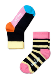 Happy Socks Kids |  2-pack Multi & Stripes