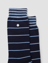 Alfredo Gonzales | Thin Stripes Navy/Light Blue Socks XS 35-37