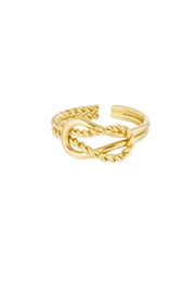 Ring Linked goud rvs