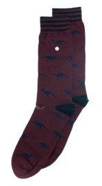 Alfredo Gonzales | Dinosaurs Bordeaux Socks