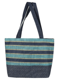 Strandtas | Canvas | Stripes Blauw