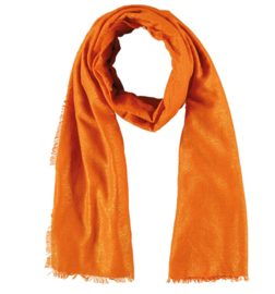 Sarlini lange Dames sjaal met subtiele gouden glanslook | Orange