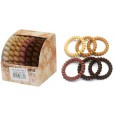 Haarelastiek/armband 6 stuks bruin