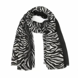 Sjaal zebra zwart/wit