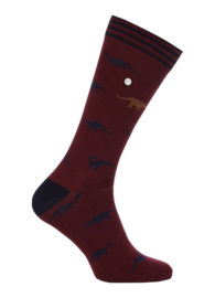 Alfredo Gonzales | Dinosaurs Bordeaux Socks