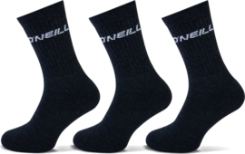 3-Pack O'Neill sportsokken unisex zwart 35-38