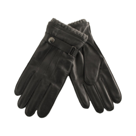 Glad leren handschoen zwart maat 9.5
