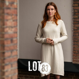 LOT83 | Knitted, Fijn gebreid Jurkje - Dress | Fleur Offwhite