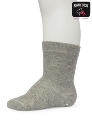 Bonnie Doon | Puff Print Antislip Sock Organic | Light Grey