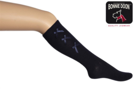 Bonnie Doon | Satin Ribbon Peuter Knee-High, Kniekous | Navy