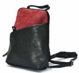Rugzak | Backpack Basic Contrast | Raspberry/Zwart