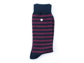 Alfredo Gonzales | Stripes Navy/Bordeaux Socks XS 35-37