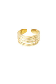 Ring verschillende lagen - goud