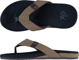 QX Heren Teen Slipper met comfortabele zachte zool Navy/Beige maat 42