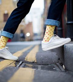 Alfredo Gonzales | Dots Geel/Rood Socks