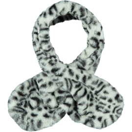 Sarlini | Baby Girl | Fake Fur Leopard Sjaaltje | Zwart/Wit