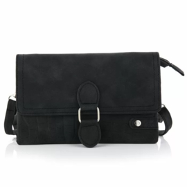 Crossbody/schoudertasje zwart 572