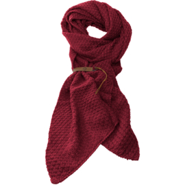 LOT83 | Bo | Lange knitted Gebreide Sjaal | Wijnrood