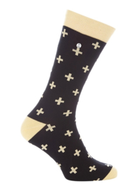 Alfredo Gonzales | The Optimist Zwart/Creme/Geel Socks XS 35-37