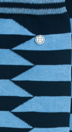 Alfredo Gonzales | Stripes Offset Blauw socks