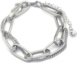 Armband stainless steel Chain zilverkleurig