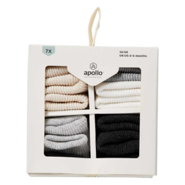 Apollo babysokjes giftbox 7st unisex