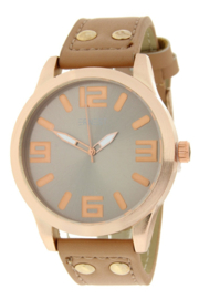 Ernest herenhorloge Rose-Brixton medium camel